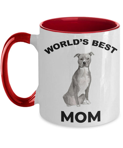 American Staffordshire Terrier Best Dog Mom coffee mug - Mallard Moon Gift Shop