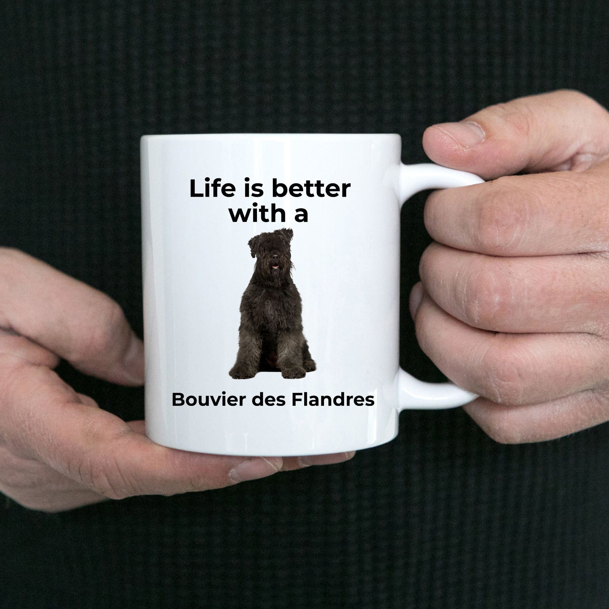 Bouvier des Flandres Coffee Mug - Life is Better - Mallard Moon Gift Shop