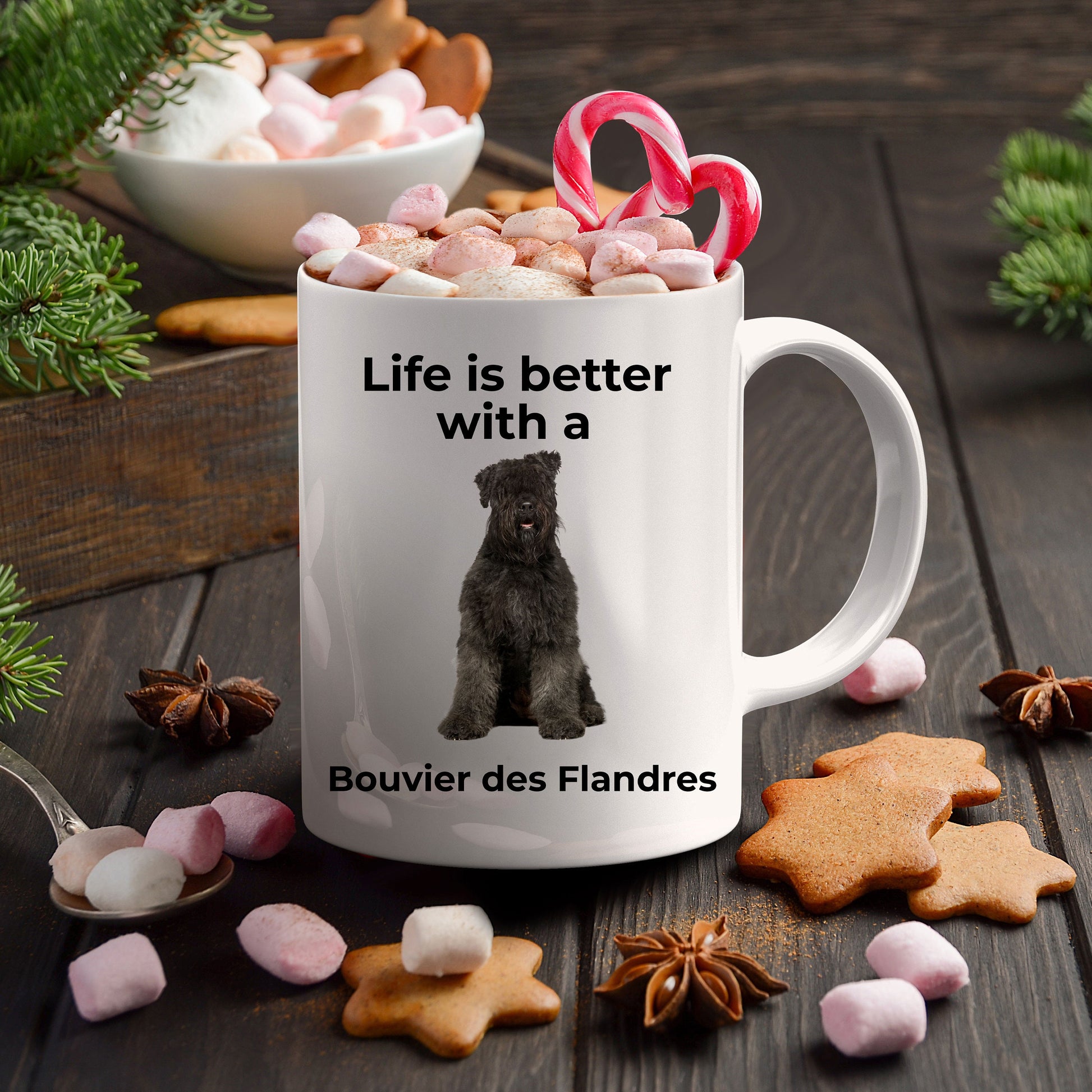 Bouvier des Flandres Coffee Mug - Life is Better - Mallard Moon Gift Shop