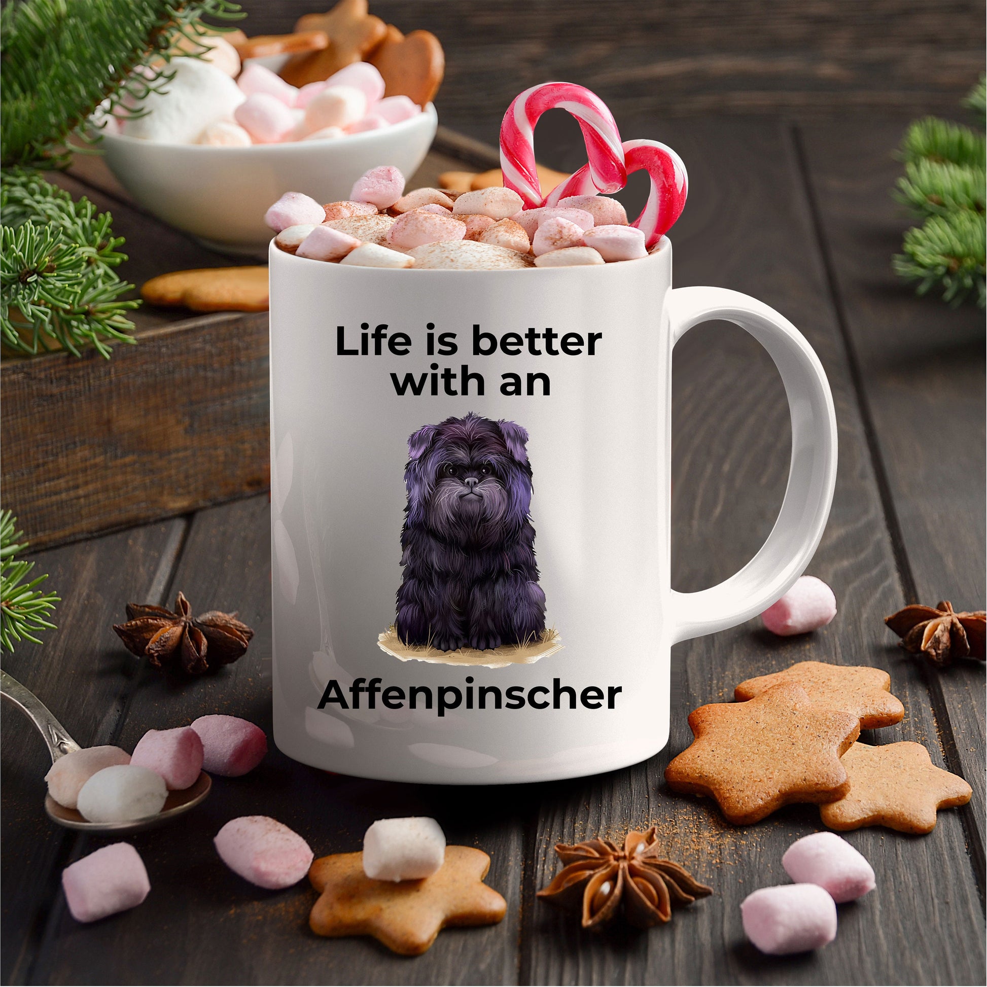 Affenpinscher Dog Coffee Mug - Life is better with an Affenpinscher - Mallard Moon Gift Shop