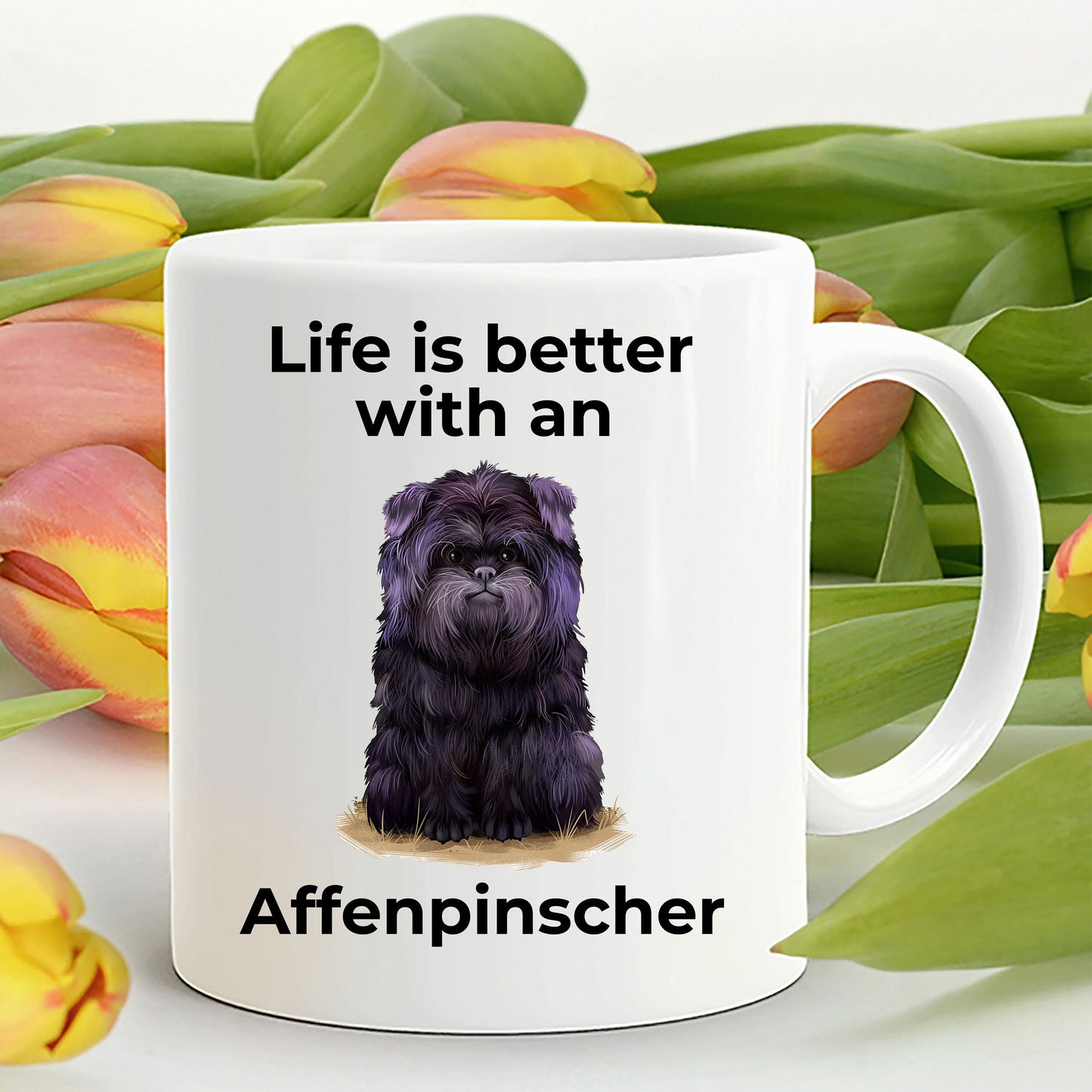 Affenpinscher Dog Coffee Mug - Life is better with an Affenpinscher - Mallard Moon Gift Shop