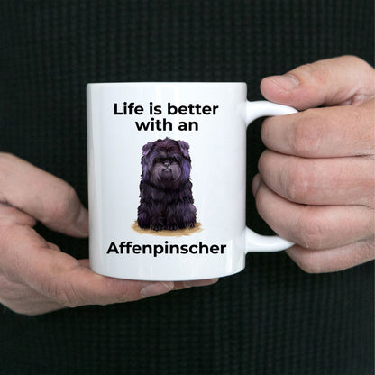 Affenpinscher Dog Coffee Mug - Life is better with an Affenpinscher - Mallard Moon Gift Shop