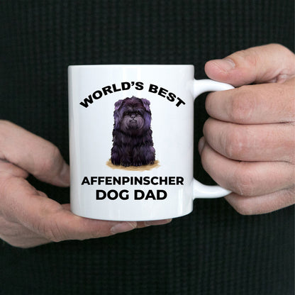 Affenpinscher Dog Best Dad ceramic coffee mug - Mallard Moon Gift Shop
