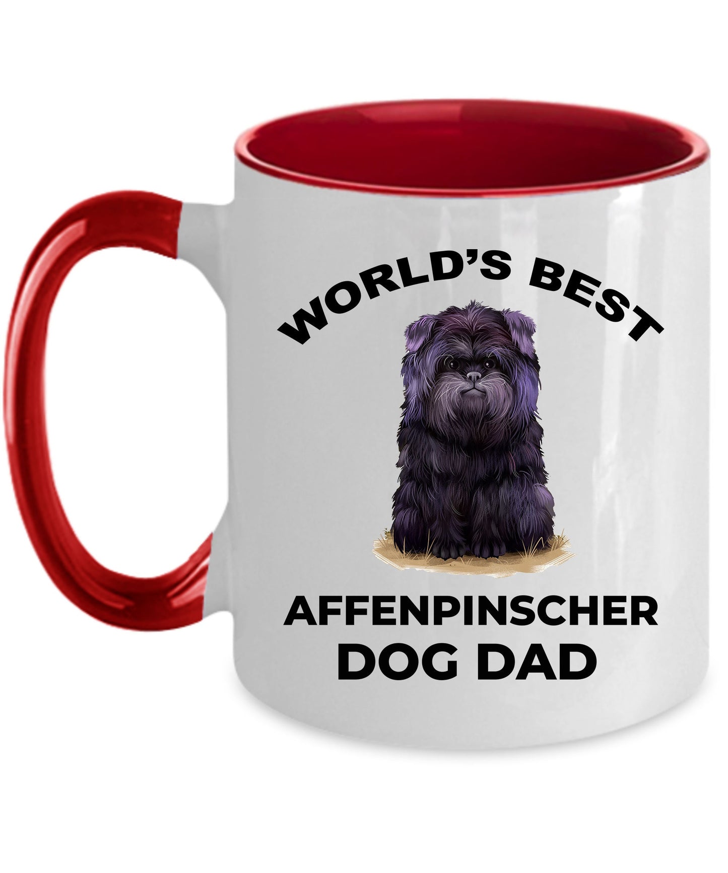 Affenpinscher Dog Best Dad ceramic coffee mug - Mallard Moon Gift Shop