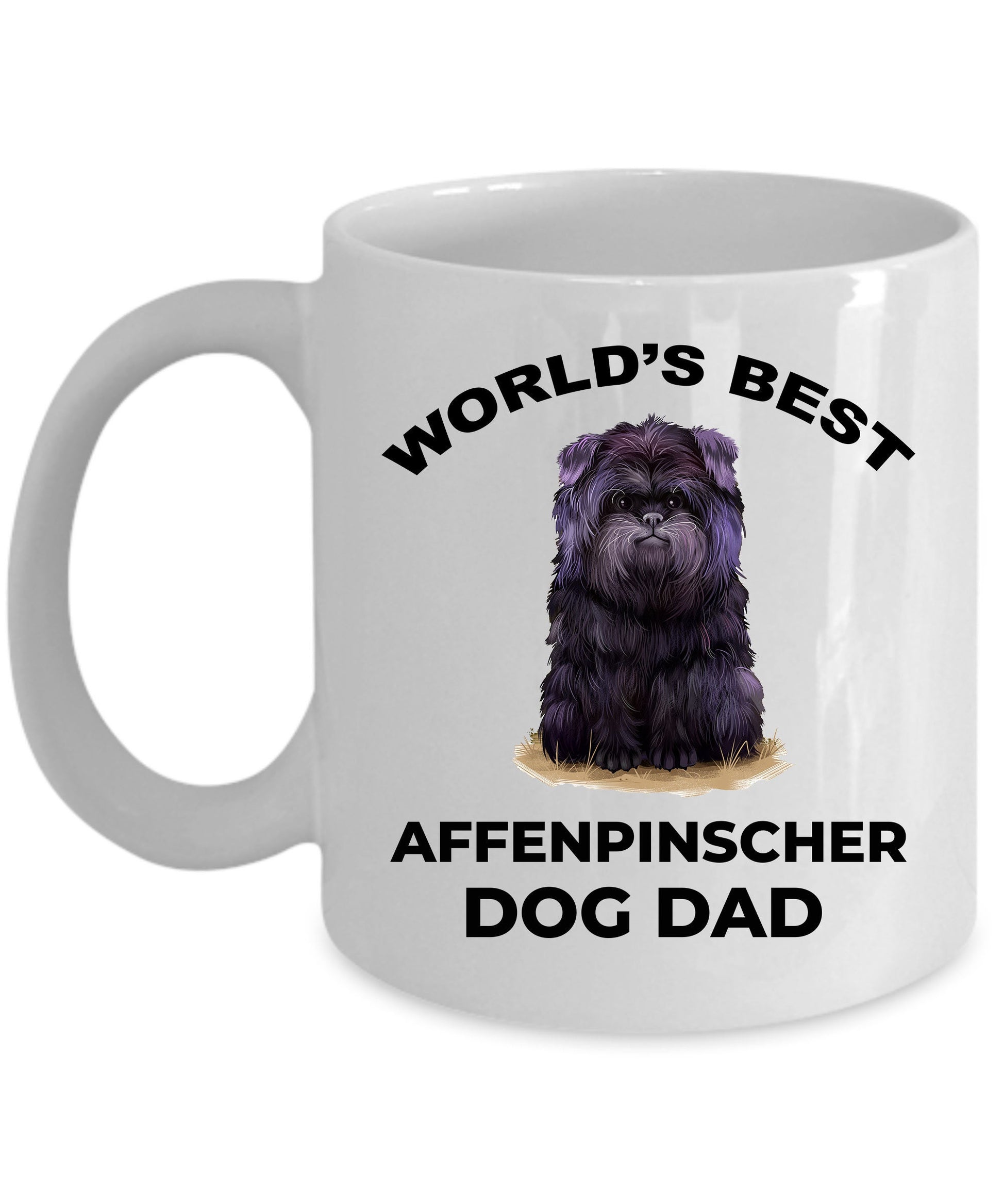 Affenpinscher Dog Best Dad ceramic coffee mug - Mallard Moon Gift Shop