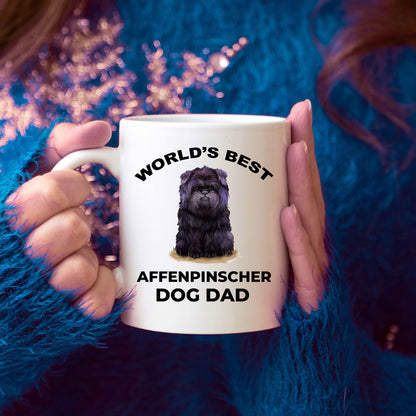 Affenpinscher Dog Best Dad ceramic coffee mug - Mallard Moon Gift Shop