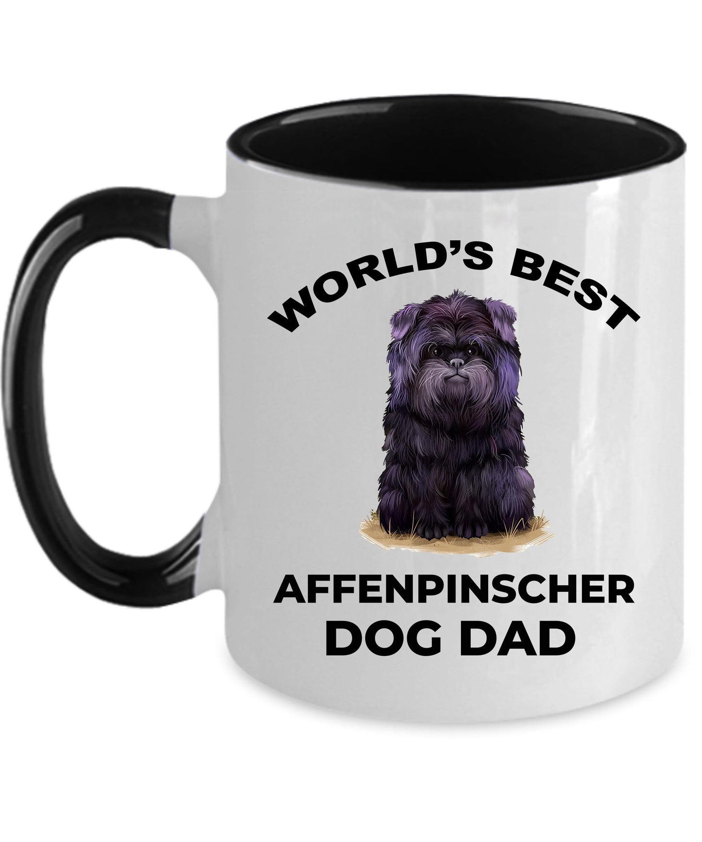 Affenpinscher Dog Best Dad ceramic coffee mug - Mallard Moon Gift Shop