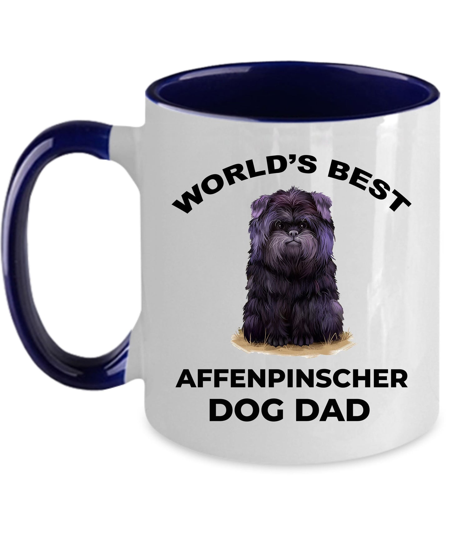 Affenpinscher Dog Best Dad ceramic coffee mug - Mallard Moon Gift Shop