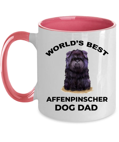 Affenpinscher Dog Best Dad ceramic coffee mug - Mallard Moon Gift Shop