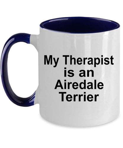 Airedale Terrier Dog Therapist Custom Ceramic Coffee Mug - Mallard Moon Gift Shop