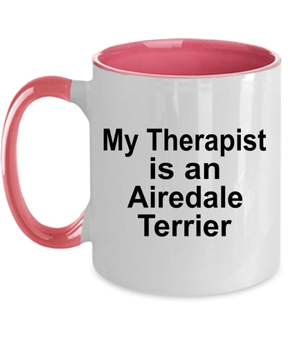 Airedale Terrier Dog Therapist Custom Ceramic Coffee Mug - Mallard Moon Gift Shop
