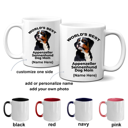 Appenzeller Sennenhund Ever Two Tone Navy And White Coffee Mug - Mallard Moon Gift Shop