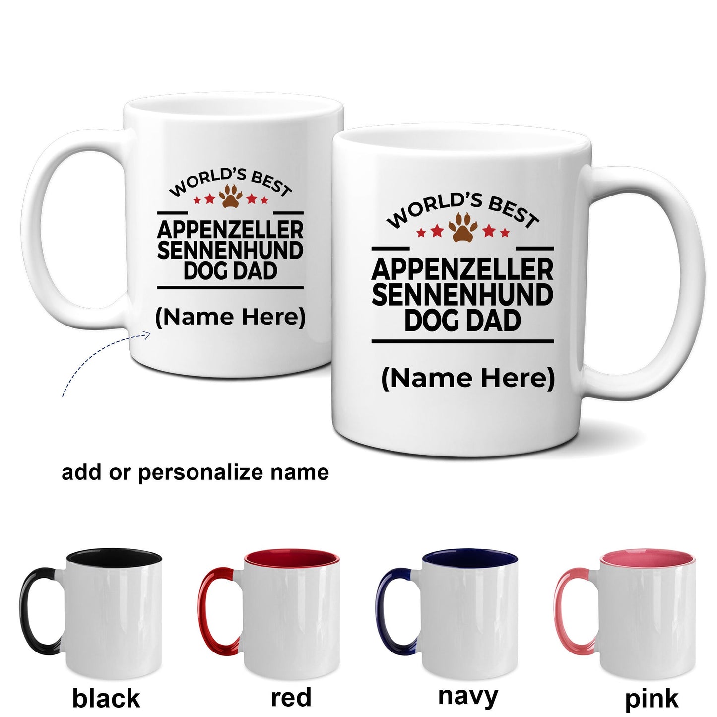 Appenzeller Sennenhund Dog Dad Mug - Mallard Moon Gift Shop