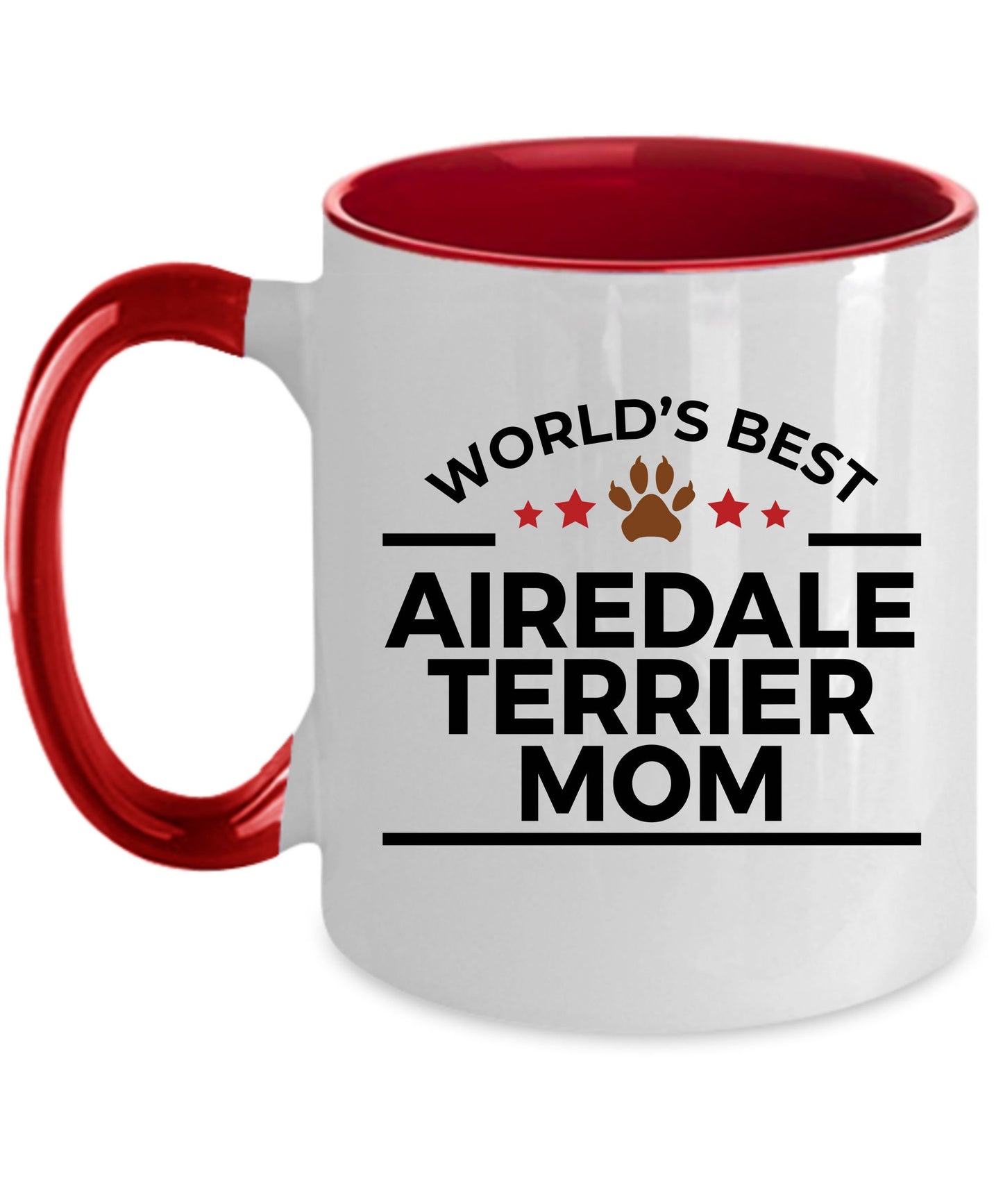 Airedale Terrier Dog Mom Custom Ceramic Coffee Mug - Mallard Moon Gift Shop
