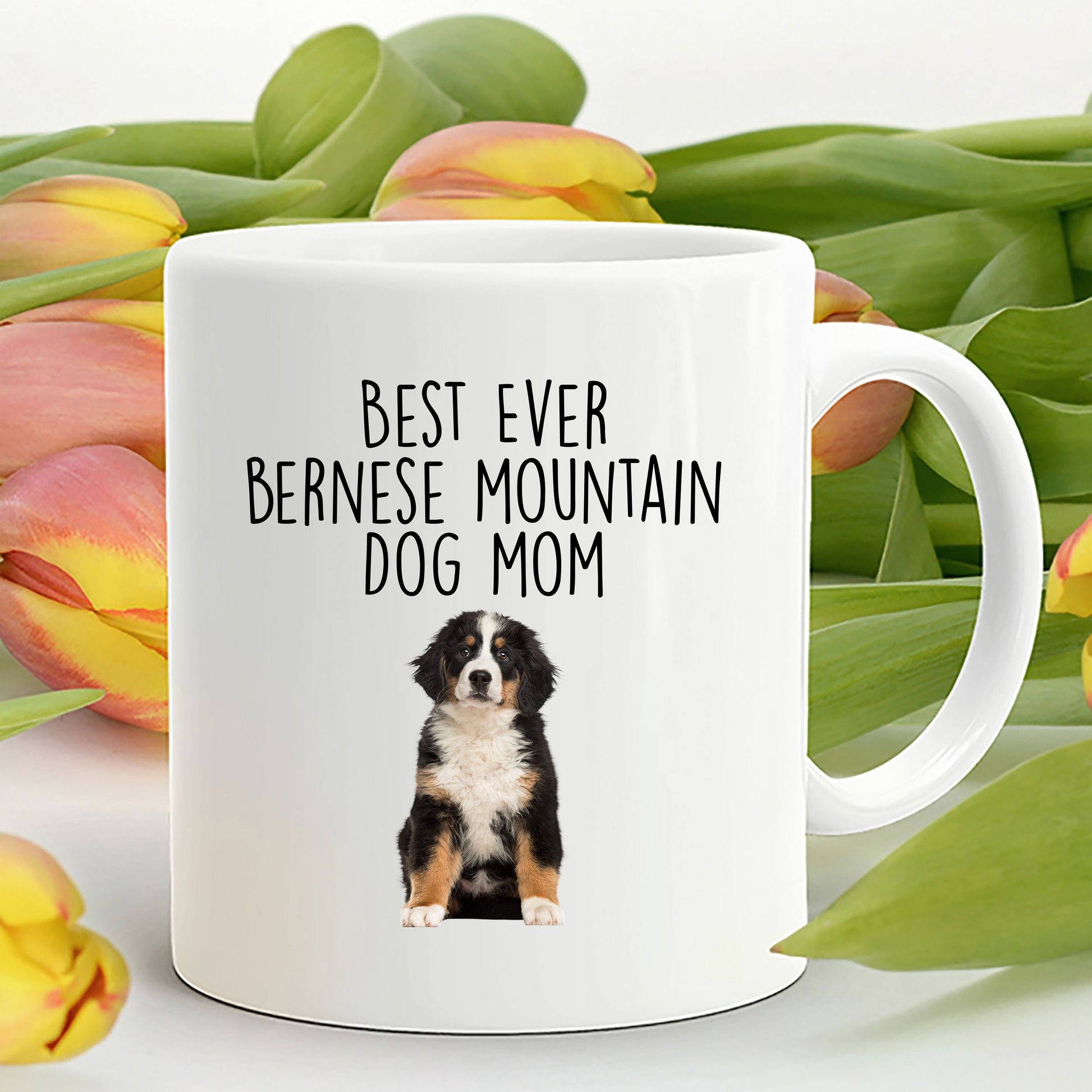 Best Ever Bernese Mountain Dog Mom Custom Ceramic Coffee Mug - Mallard Moon Gift Shop