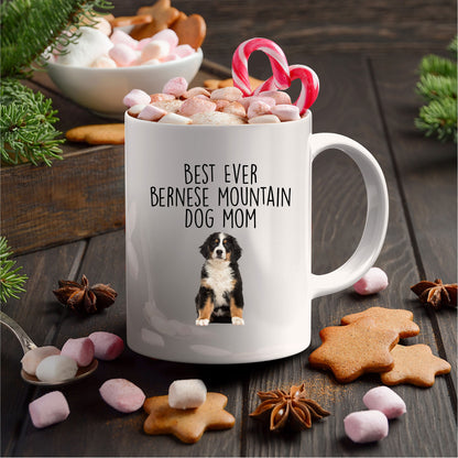 Best Ever Bernese Mountain Dog Mom Custom Ceramic Coffee Mug - Mallard Moon Gift Shop
