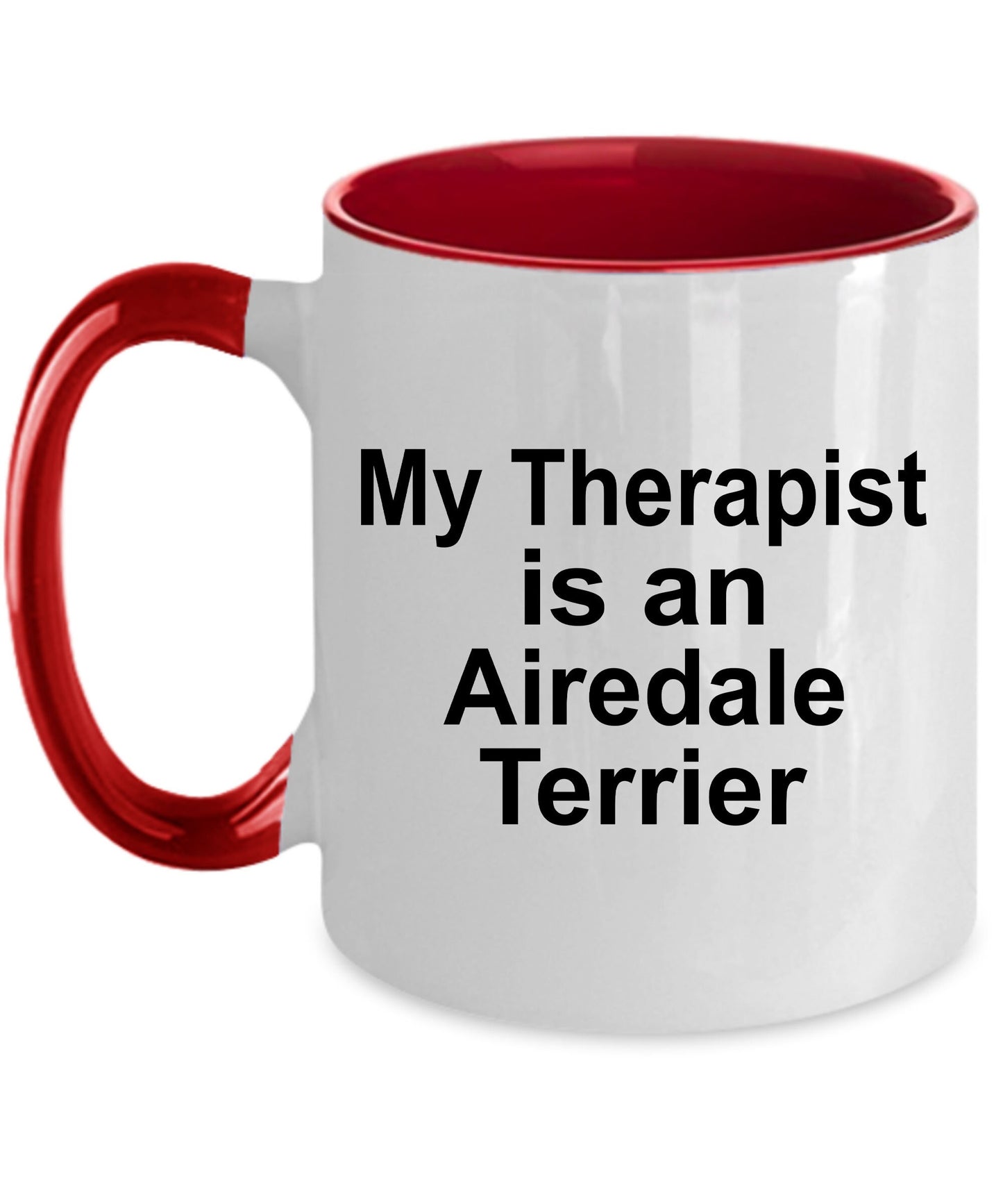 Airedale Terrier Dog Therapist Custom Ceramic Coffee Mug - Mallard Moon Gift Shop