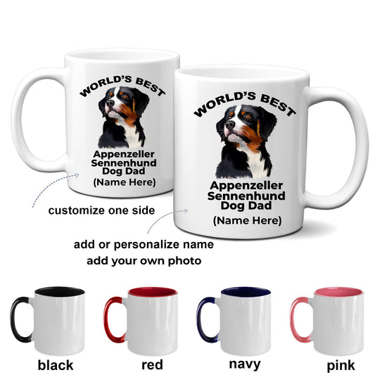 Appenzeller Sennenhund Best Dog Dad Coffee Mug - Mallard Moon Gift Shop