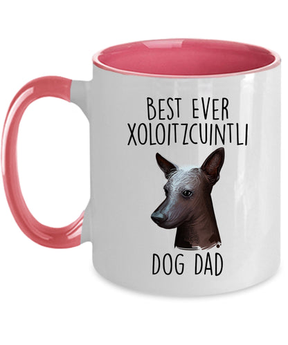 Best Ever Xoloitzcuintli Dog Dad Custom Ceramic Coffee Mug - Mallard Moon Gift Shop