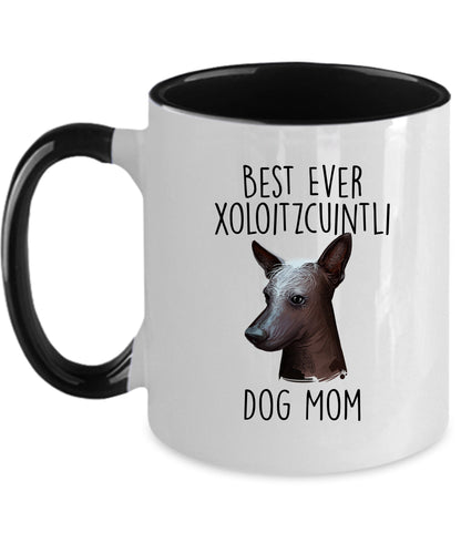 Best Ever Xoloitzcuintli Dog Mom Custom Ceramic Coffee Mugs - Mallard Moon Gift Shop