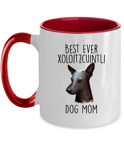 Best Ever Xoloitzcuintli Dog Mom Custom Ceramic Coffee Mugs - Mallard Moon Gift Shop