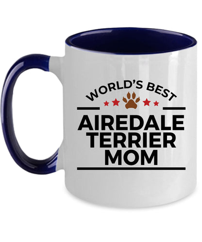 Airedale Terrier Dog Mom Custom Ceramic Coffee Mug - Mallard Moon Gift Shop
