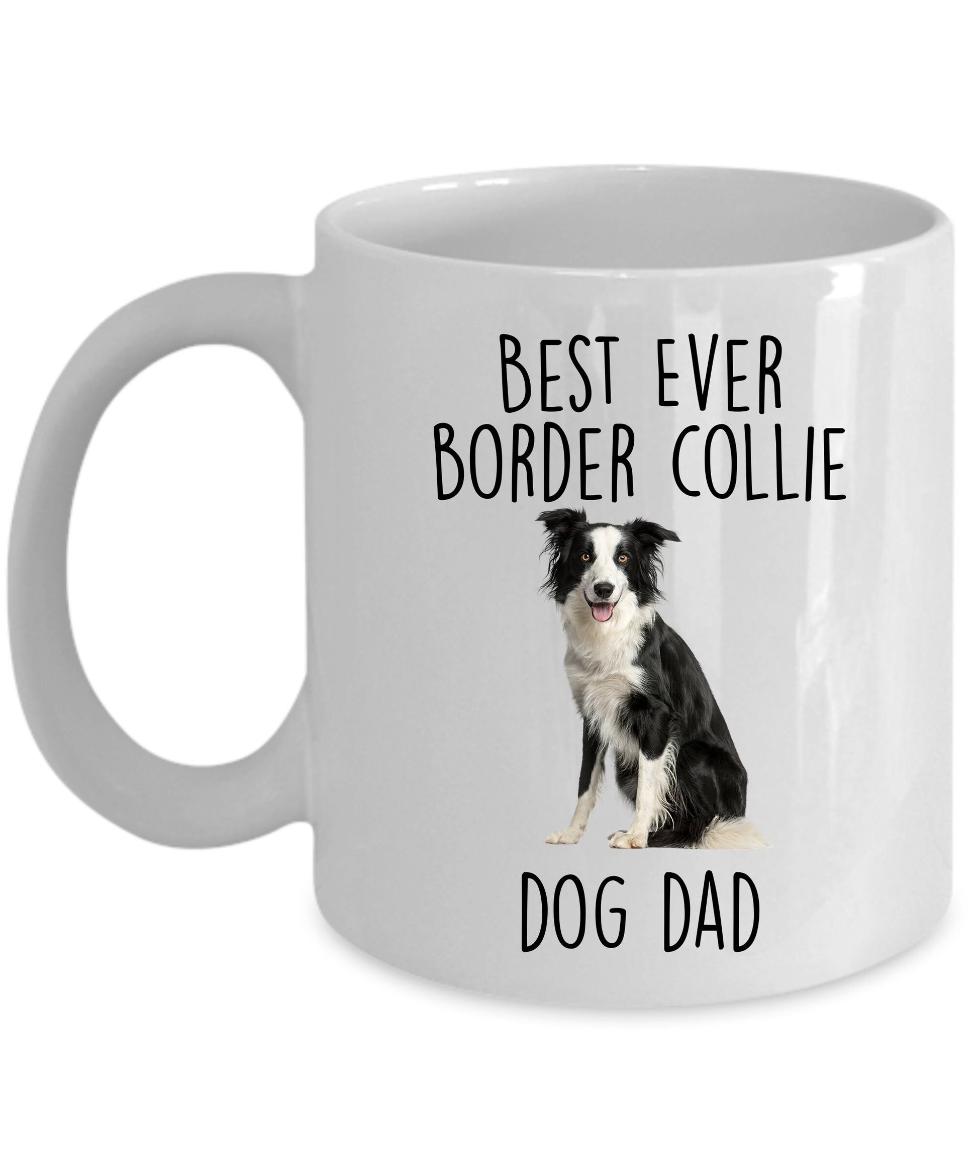 Best Ever Border Collie Dog Mom Custom Ceramic Coffee Mug - Mallard Moon Gift Shop