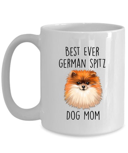Best Ever German Spitz Dog Mom Custom Ceramic Coffee Mug - Mallard Moon Gift Shop