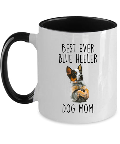Best Ever Blue Heeler Dog Mom Custom Ceramic Coffee Mug - Mallard Moon Gift Shop
