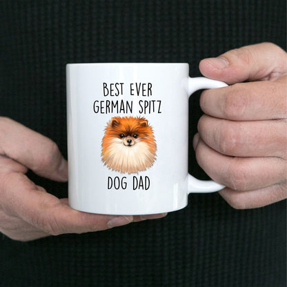 Best Ever German Spitz Dog Dad Custom Ceramic Coffee Mug - Mallard Moon Gift Shop