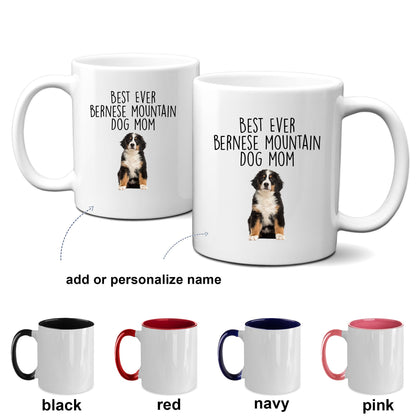 Best Ever Bernese Mountain Dog Mom Custom Ceramic Coffee Mug - Mallard Moon Gift Shop