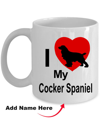 Cocker Spaniel Dog Lover Custom Ceramic Coffee Mug - Mallard Moon Gift Shop
