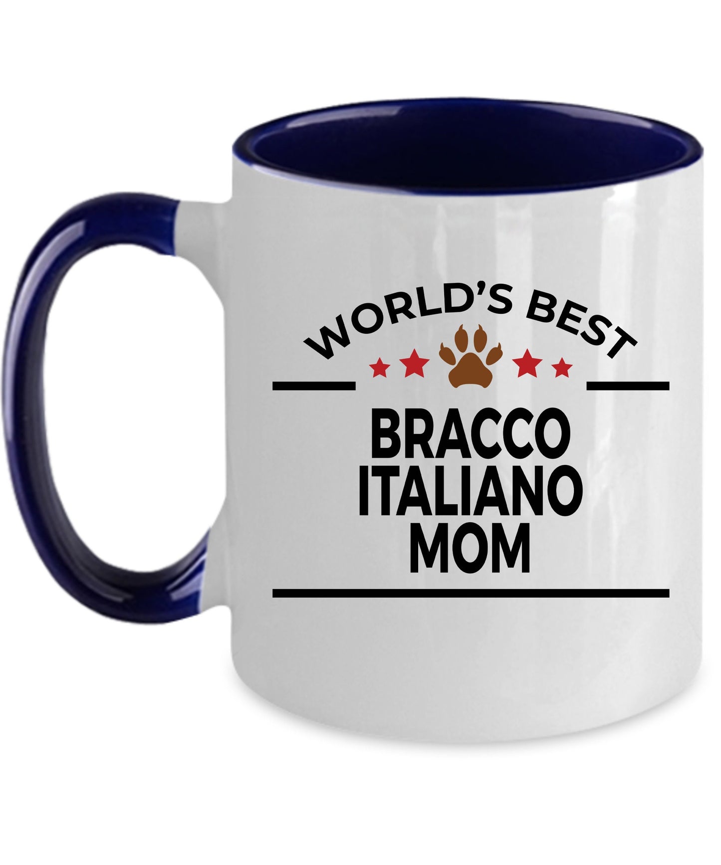 Bracco Italiano World's Best Dog Mom Custom Ceramic Mug - Mallard Moon Gift Shop