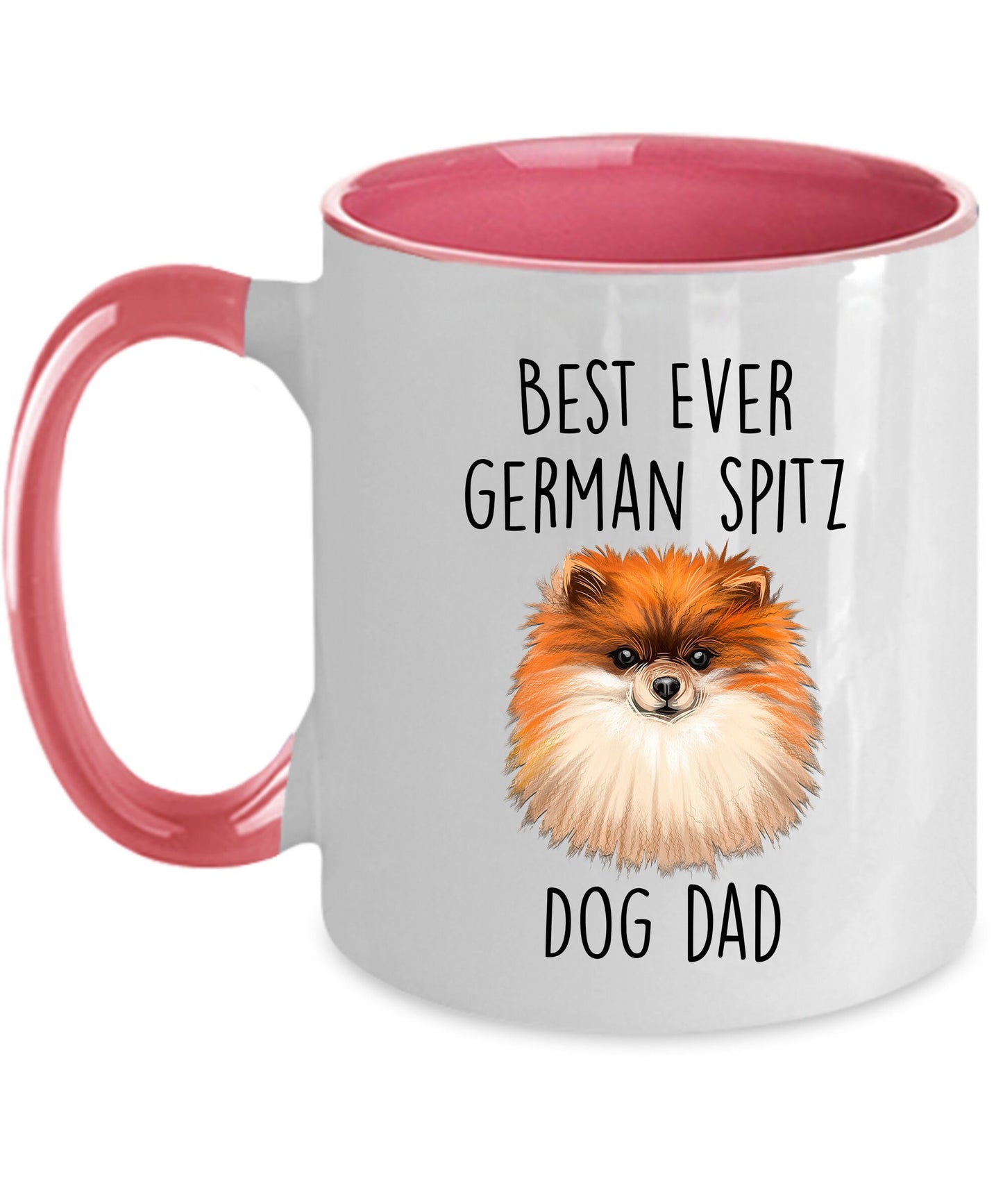 Best Ever German Spitz Dog Dad Custom Ceramic Coffee Mug - Mallard Moon Gift Shop
