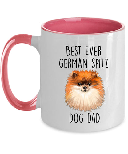 Best Ever German Spitz Dog Dad Custom Ceramic Coffee Mug - Mallard Moon Gift Shop