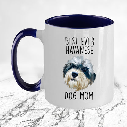 Best Ever Havanese Dog Mom Funny Custom Coffee Mug - Mallard Moon Gift Shop