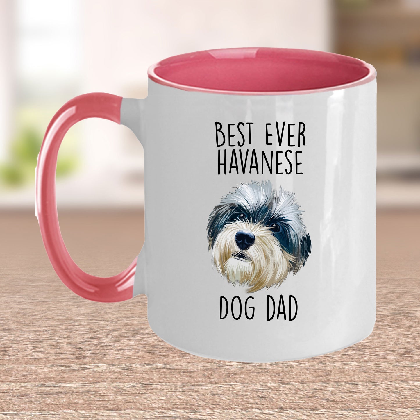 Best Ever Havanese Dog Dad Funny Custom Coffee Mug - Mallard Moon Gift Shop
