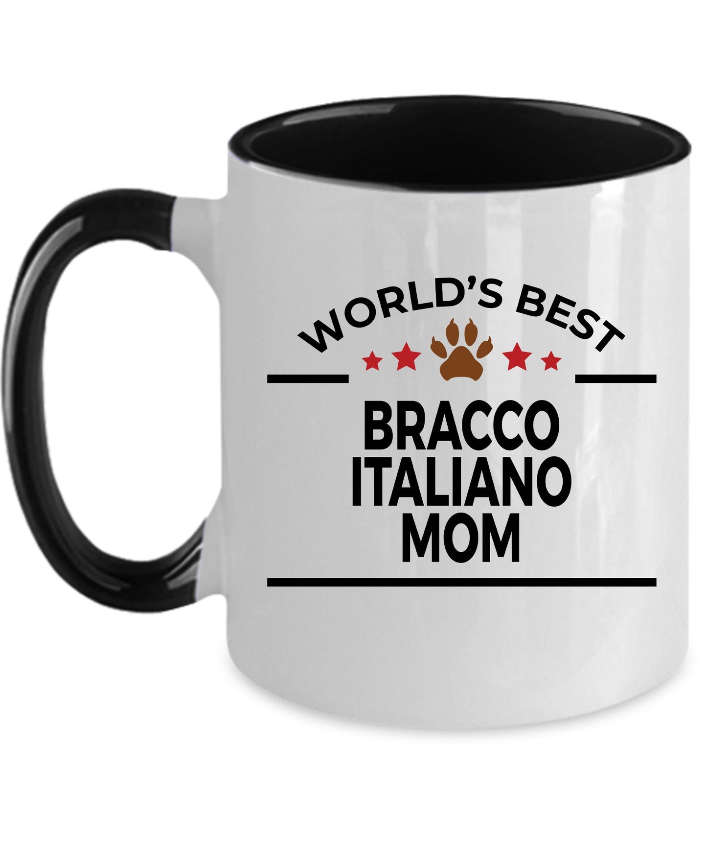 Bracco Italiano World's Best Dog Mom Custom Ceramic Mug - Mallard Moon Gift Shop