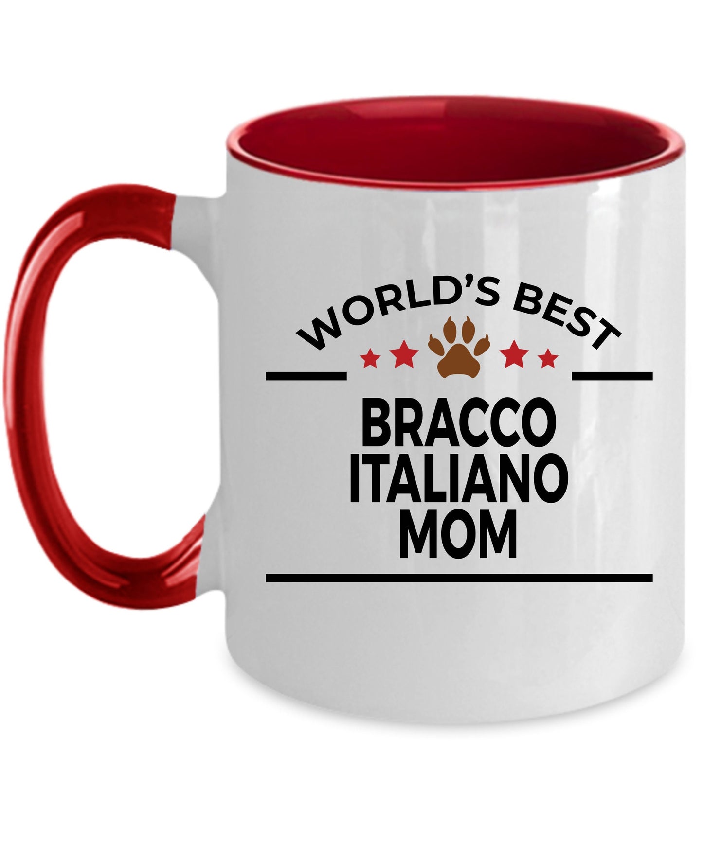Bracco Italiano World's Best Dog Mom Custom Ceramic Mug - Mallard Moon Gift Shop