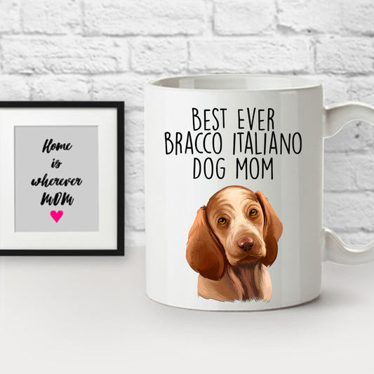 Best Ever Bracco Italiano Dog Mom Ceramic Coffee Mug - Mallard Moon Gift Shop