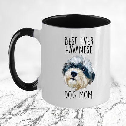 Best Ever Havanese Dog Mom Funny Custom Coffee Mug - Mallard Moon Gift Shop