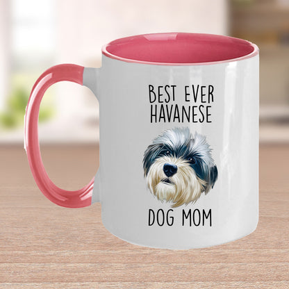 Best Ever Havanese Dog Mom Funny Custom Coffee Mug - Mallard Moon Gift Shop