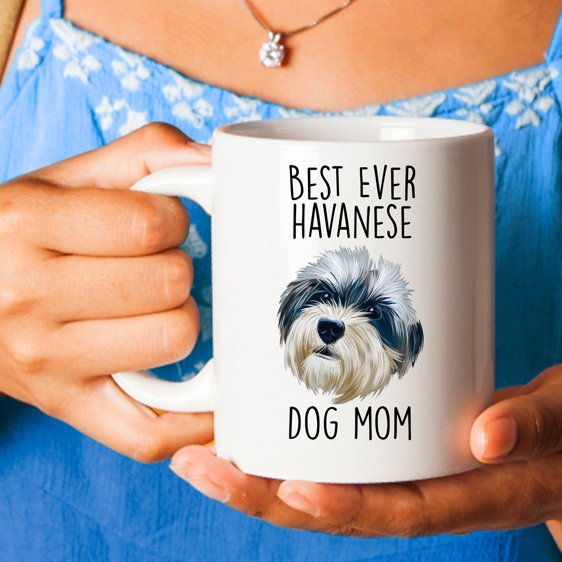 Best Ever Havanese Dog Mom Funny Custom Coffee Mug - Mallard Moon Gift Shop
