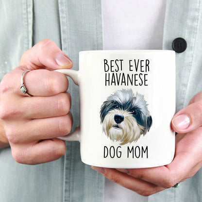 Best Ever Havanese Dog Mom Funny Custom Coffee Mug - Mallard Moon Gift Shop