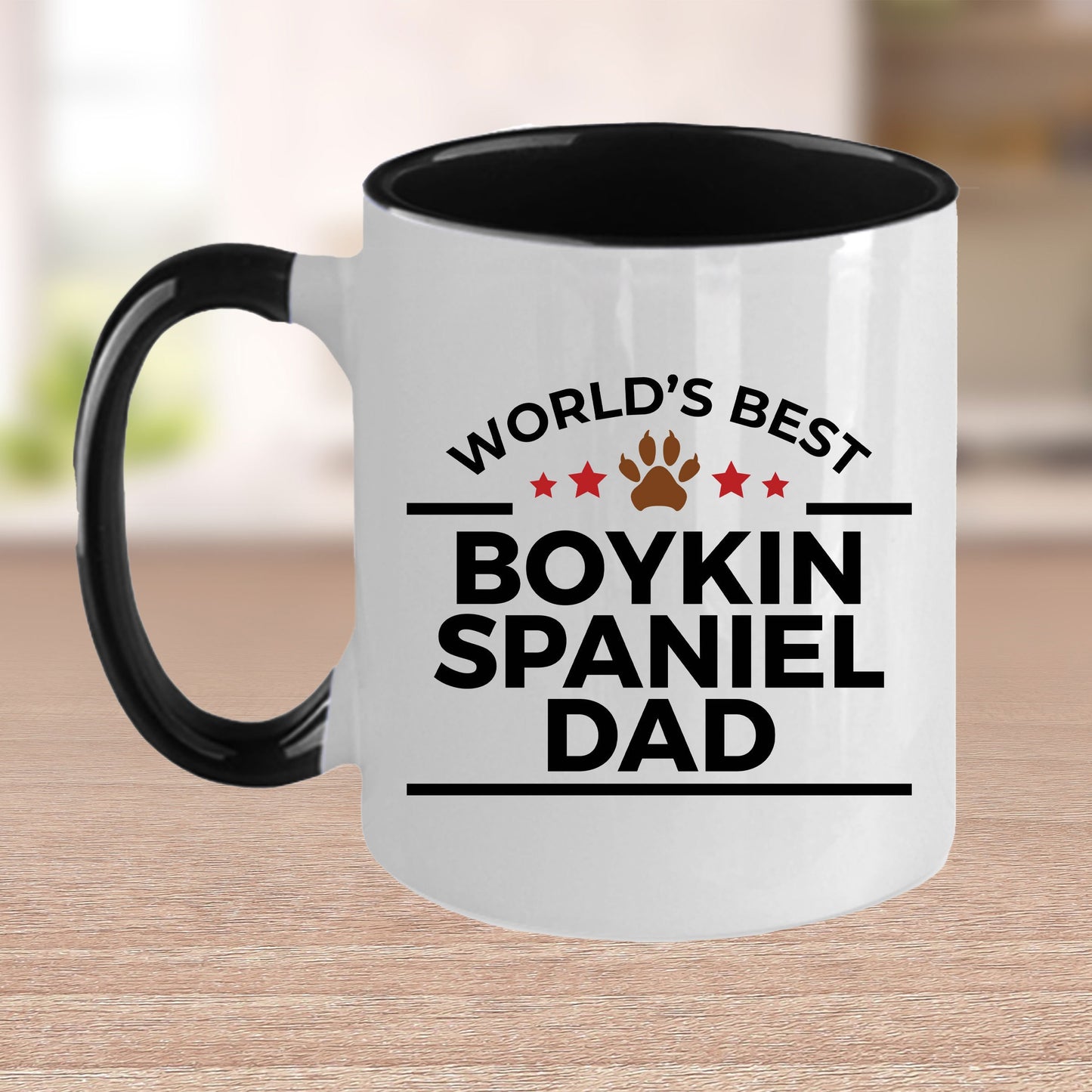 Boykin Spaniel World's Best Dog Dad Custom Ceramic Coffee Mug Father's Day Birthday - Mallard Moon Gift Shop