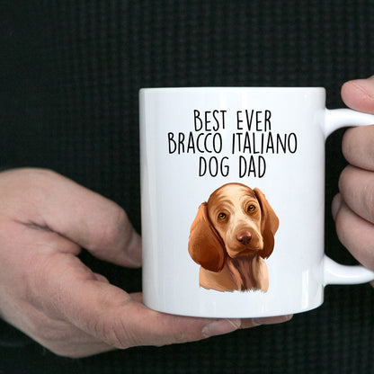 Best Ever Bracco Italiano Dog Dad Custom Ceramic Coffee Mug - Mallard Moon Gift Shop