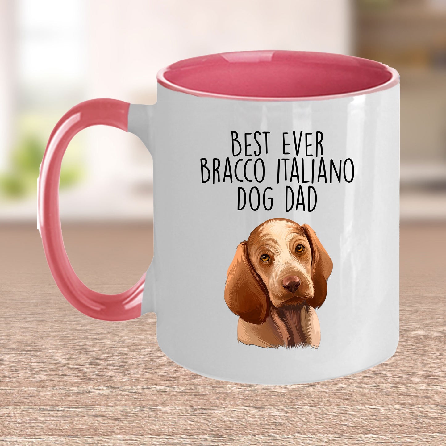 Best Ever Bracco Italiano Dog Dad Custom Ceramic Coffee Mug - Mallard Moon Gift Shop