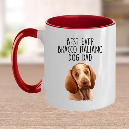 Best Ever Bracco Italiano Dog Dad Custom Ceramic Coffee Mug - Mallard Moon Gift Shop
