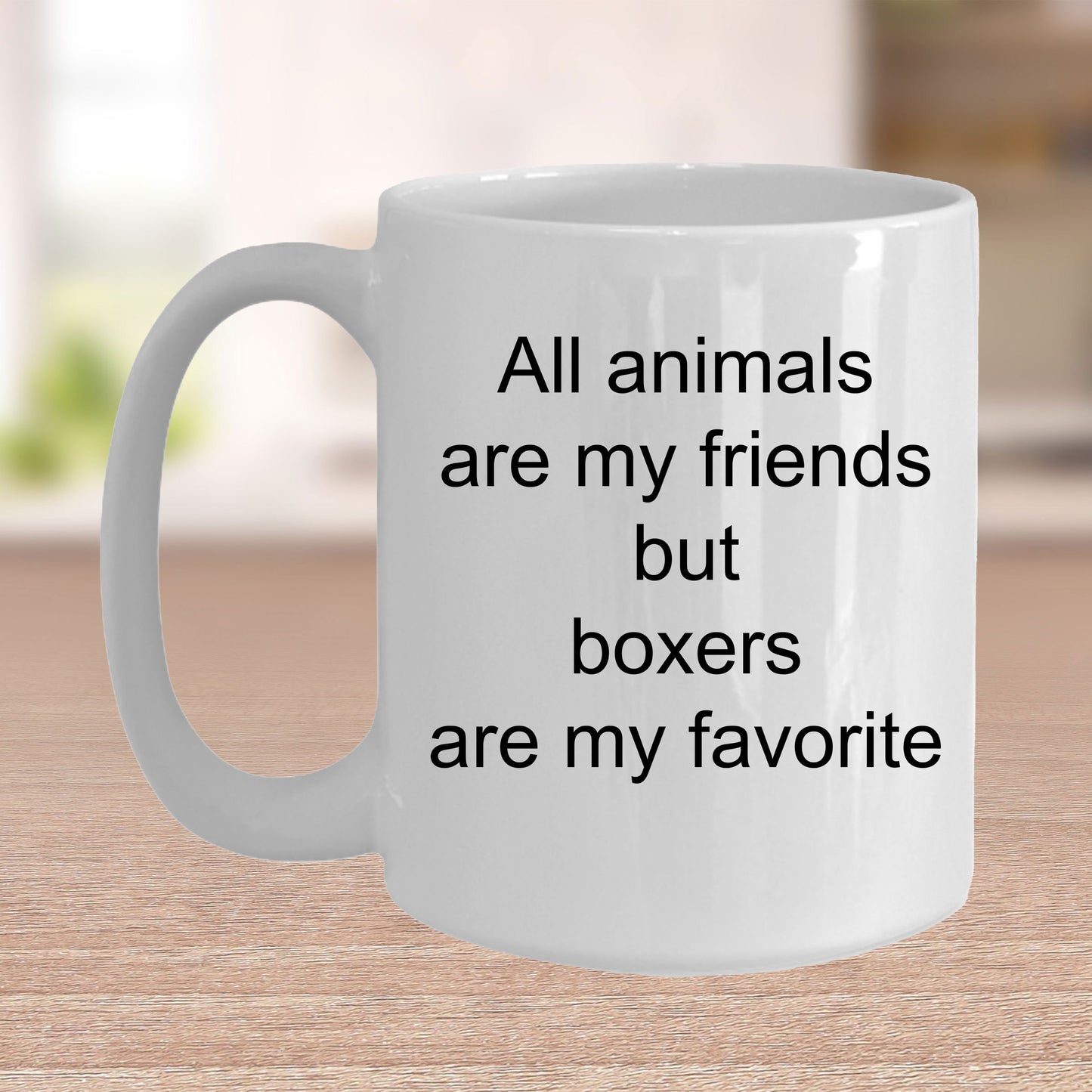 Boxer dog lover gift - all animals are my friends but boxers are my favorite - Mallard Moon Gift Shop