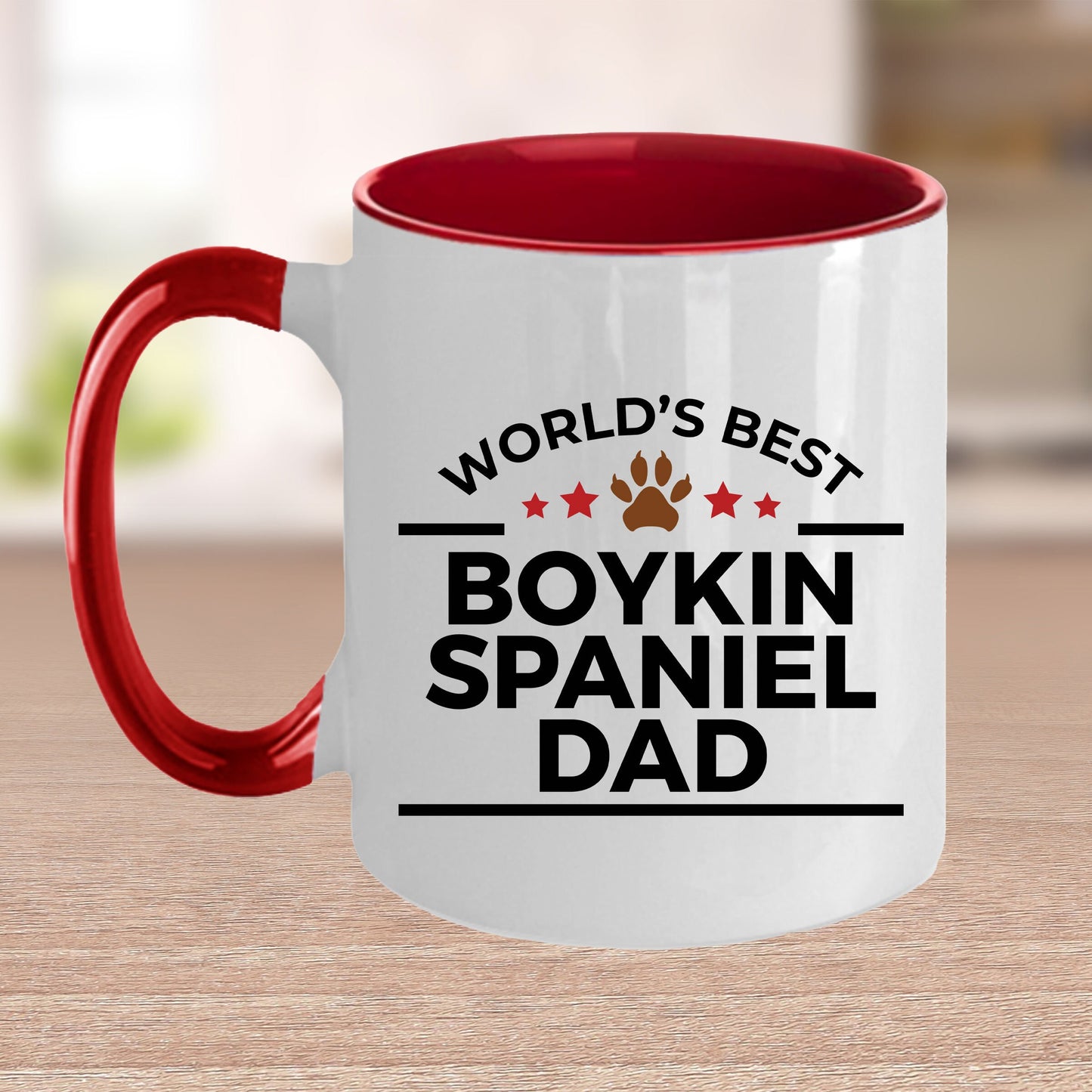Boykin Spaniel World's Best Dog Dad Custom Ceramic Coffee Mug Father's Day Birthday - Mallard Moon Gift Shop